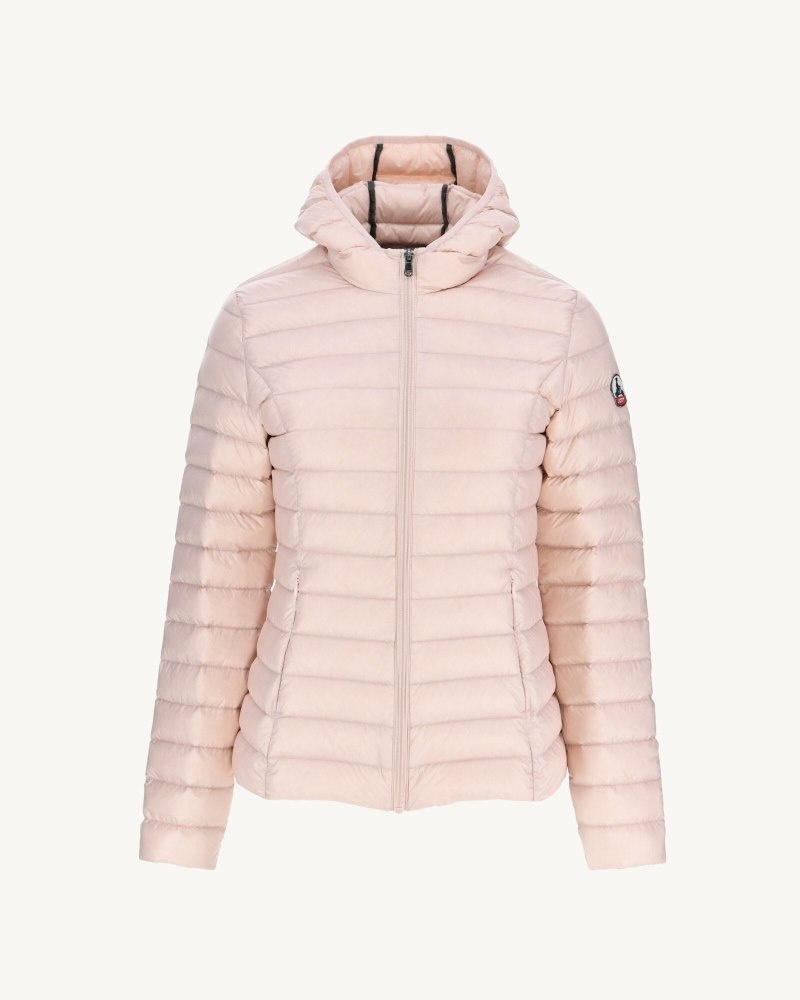 Light Pink JOTT Cloe Lightweight Hooded Women's Padded Jackets | FLV-0356