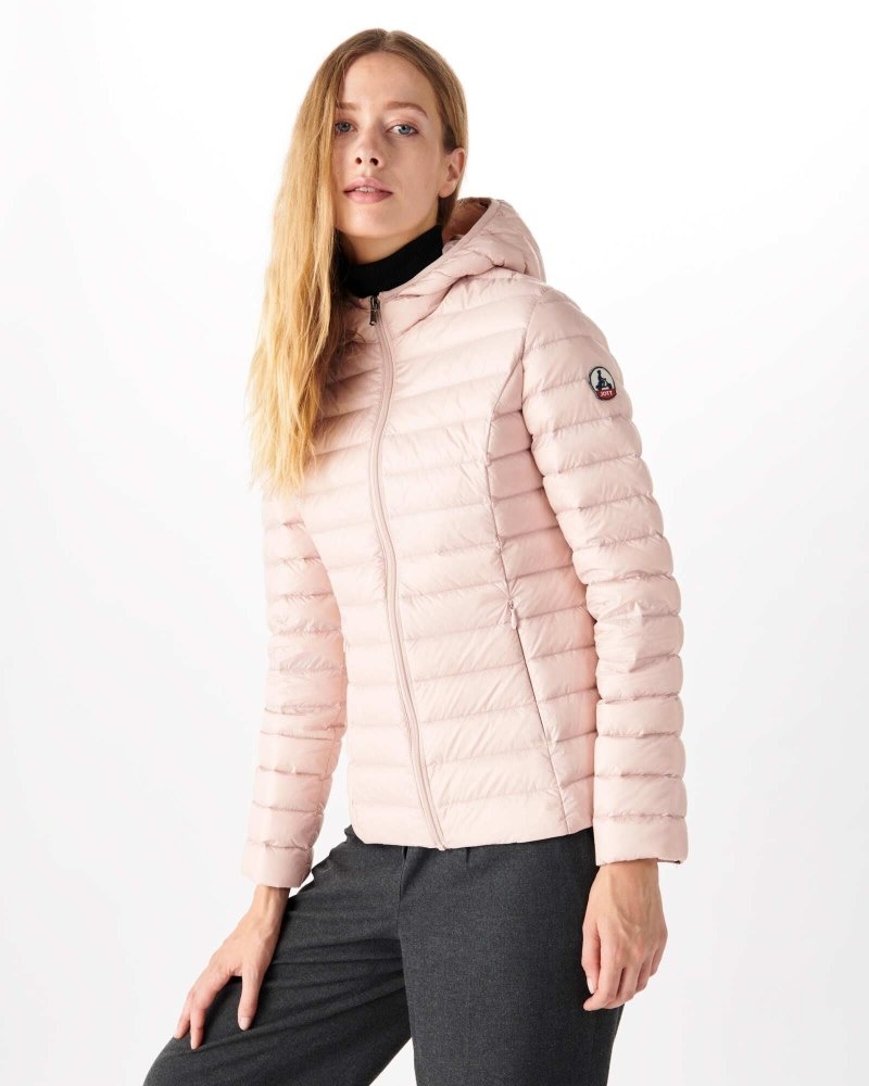 Light Pink JOTT Cloe Lightweight Hooded Women\'s Padded Jackets | FLV-0356