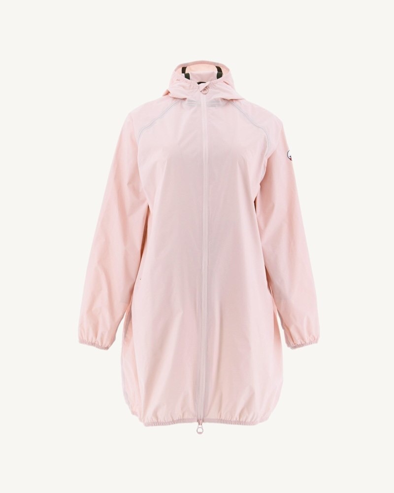 Light Pink JOTT Copenhagen Long Hooded Women's Jackets | FMT-1296