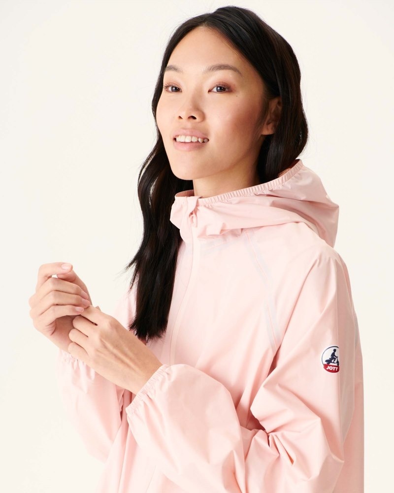 Light Pink JOTT Copenhagen Long Hooded Women's Jackets | FMT-1296