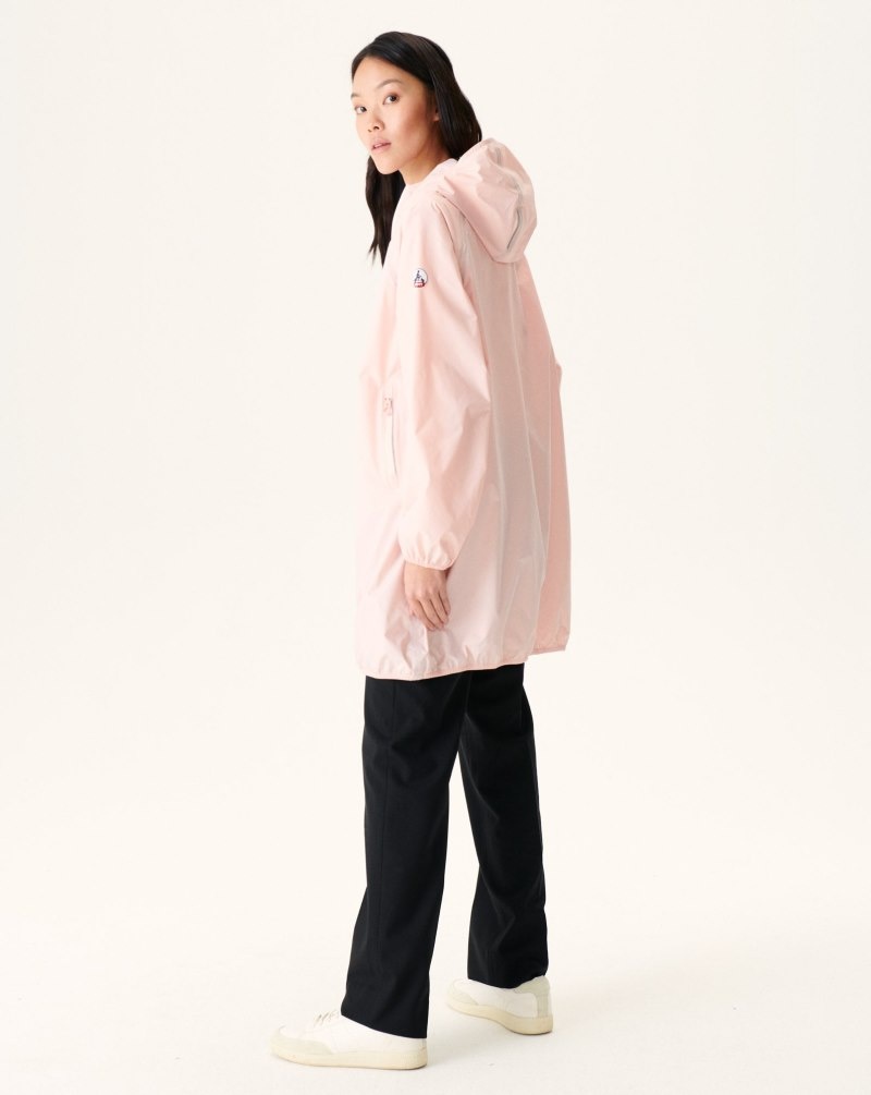 Light Pink JOTT Copenhagen Long Hooded Women's Jackets | FMT-1296