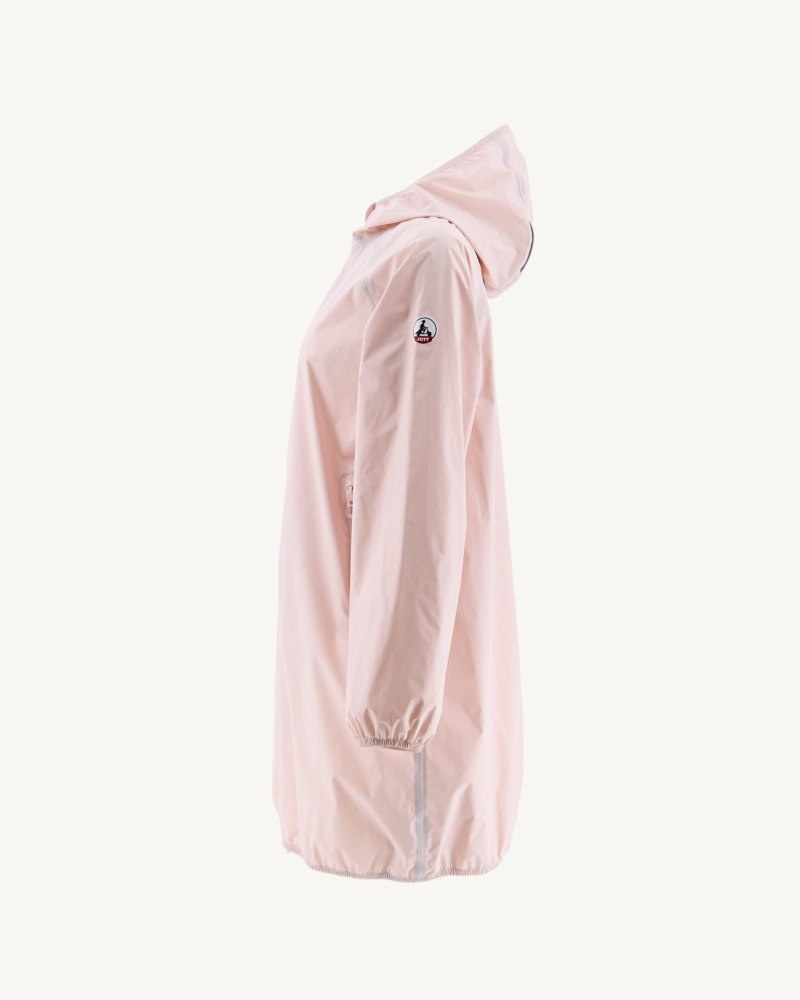 Light Pink JOTT Copenhagen Long Hooded Women's Jackets | FMT-1296