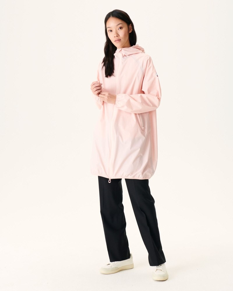 Light Pink JOTT Copenhagen Long Hooded Women's Jackets | FMT-1296