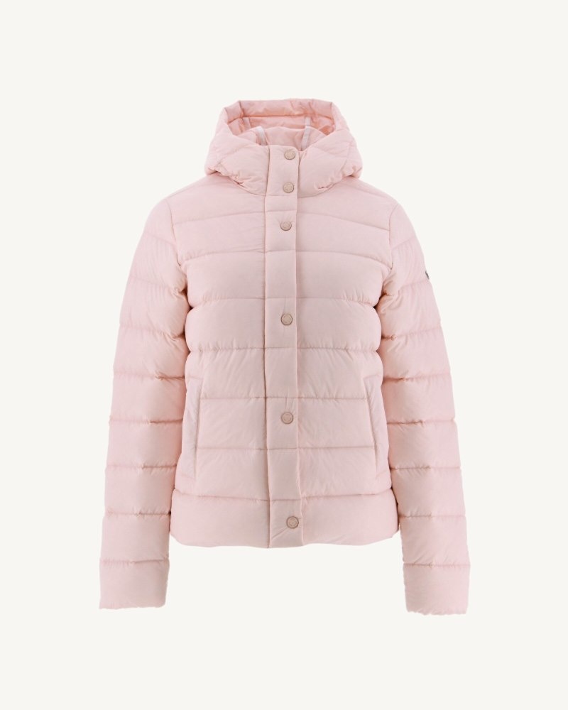 Light Pink JOTT Jane Straight Hooded Women's Padded Jackets | GAR-1148