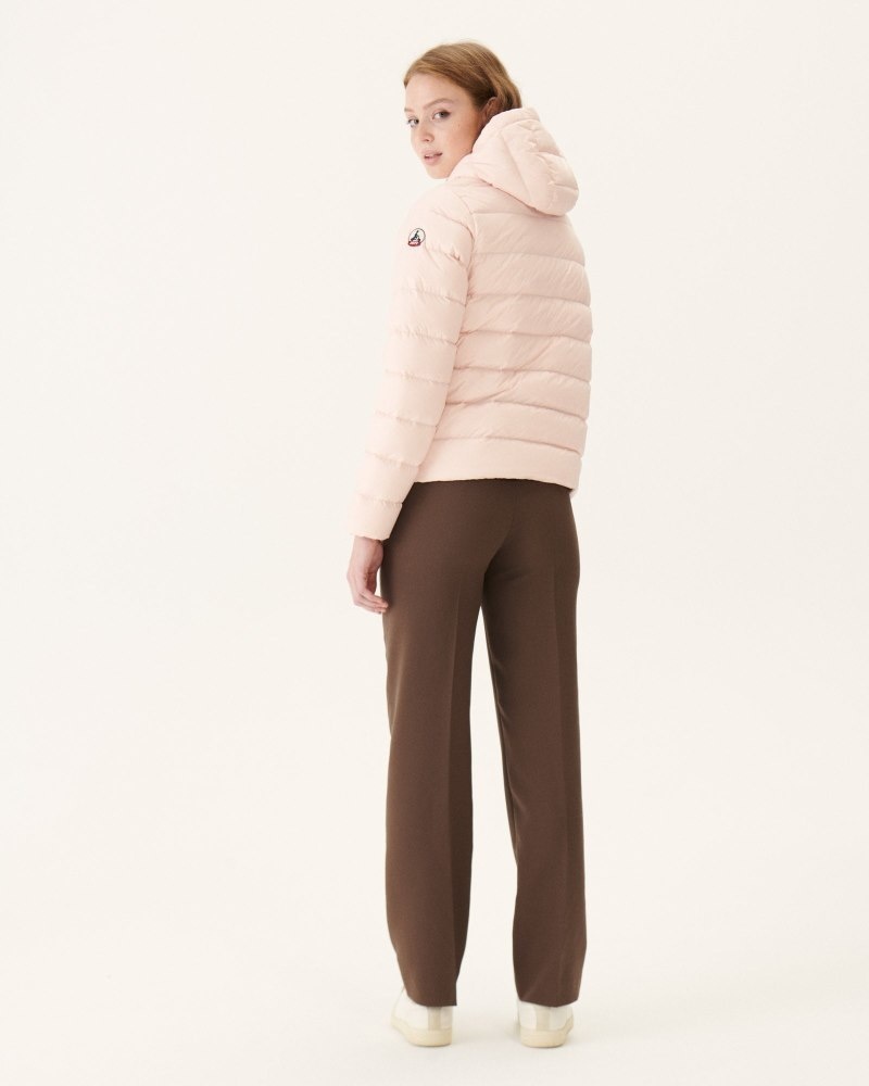 Light Pink JOTT Jane Straight Hooded Women's Padded Jackets | GAR-1148