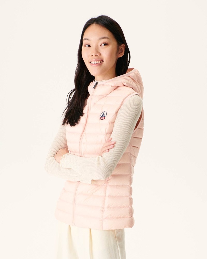 Light Pink JOTT Mali Lightweight Sleeveless Women\'s Padded Jackets | MHR-0848