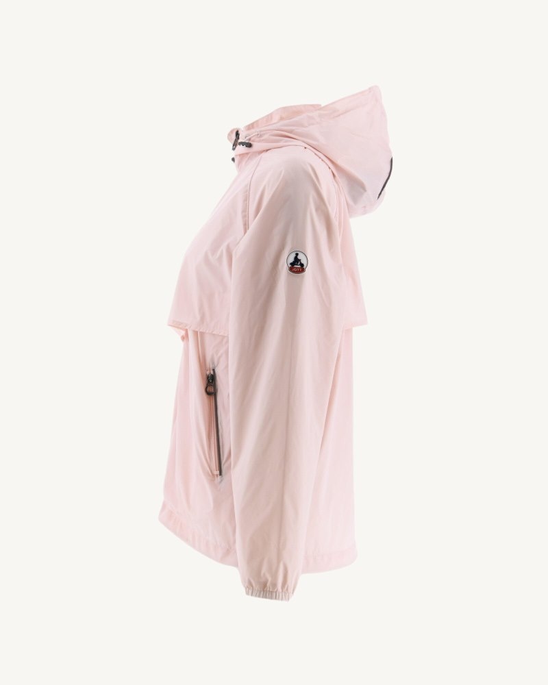 Light Pink JOTT Scirocco Hooded Women's Windbreaker | NJZ-4807