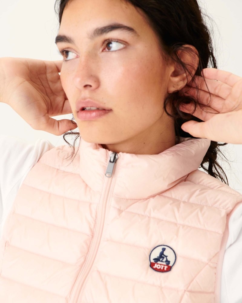 Light Pink JOTT Seda Sleeveless Women's Down Jackets | YPK-3760