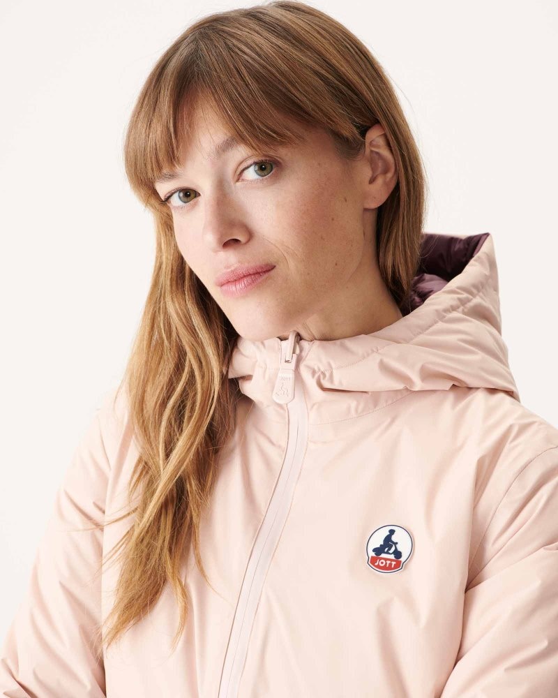 Light Pink / Purple JOTT Moscow Reversible Women's Down Jackets | FKS-4770