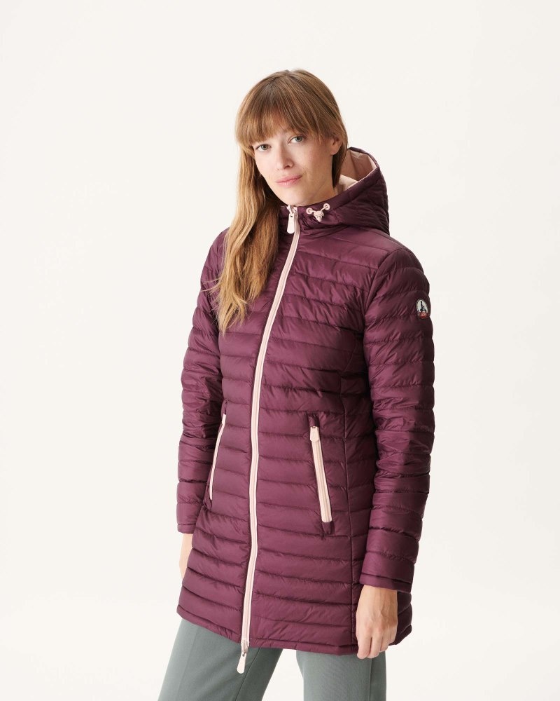 Light Pink / Purple JOTT Moscow Reversible Women's Down Jackets | FKS-4770