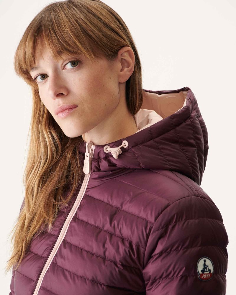 Light Pink / Purple JOTT Moscow Reversible Women's Down Jackets | FKS-4770