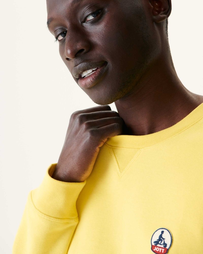 Light Yellow JOTT Braga Men's Sweatshirts | FOS-0005