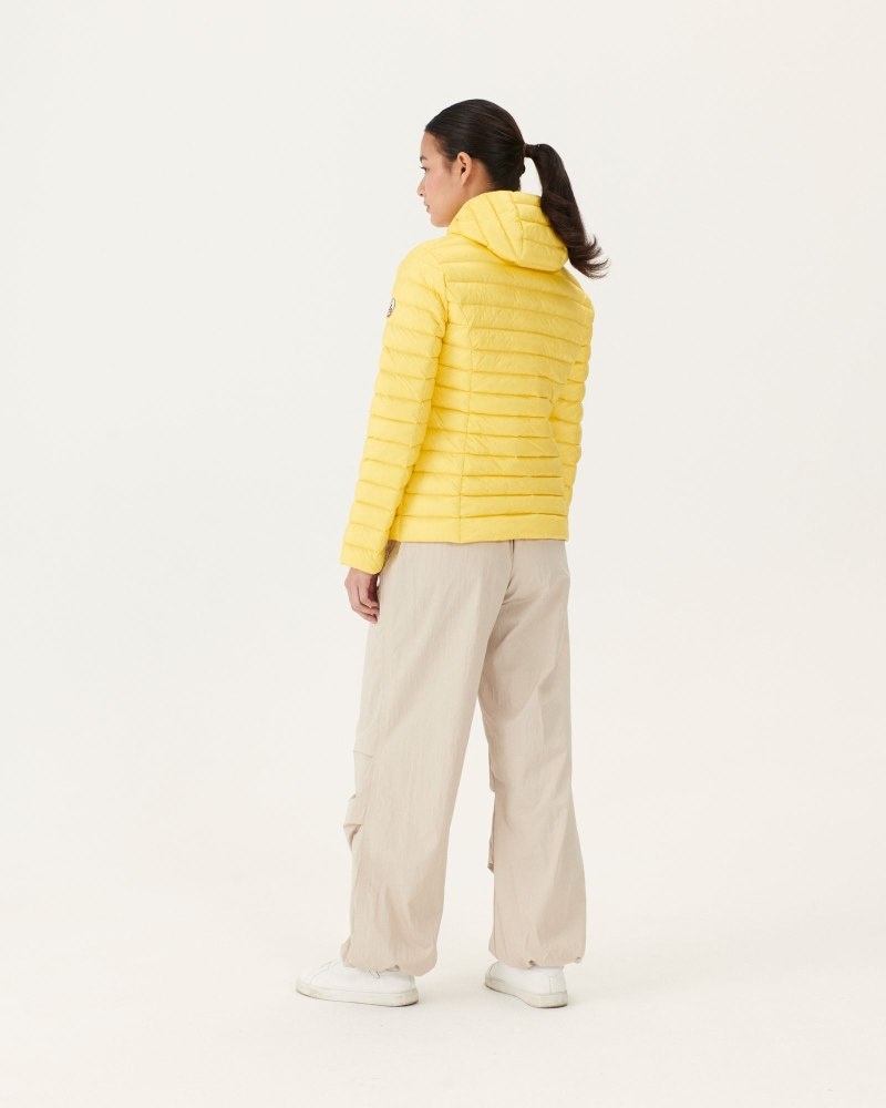 Light Yellow JOTT Cloe Lightweight Hooded Women's Down Jackets | NYC-5940