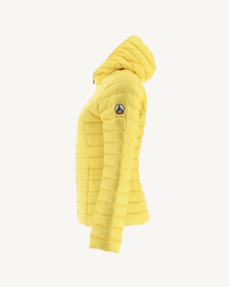 Light Yellow JOTT Cloe Lightweight Hooded Women's Down Jackets | NYC-5940