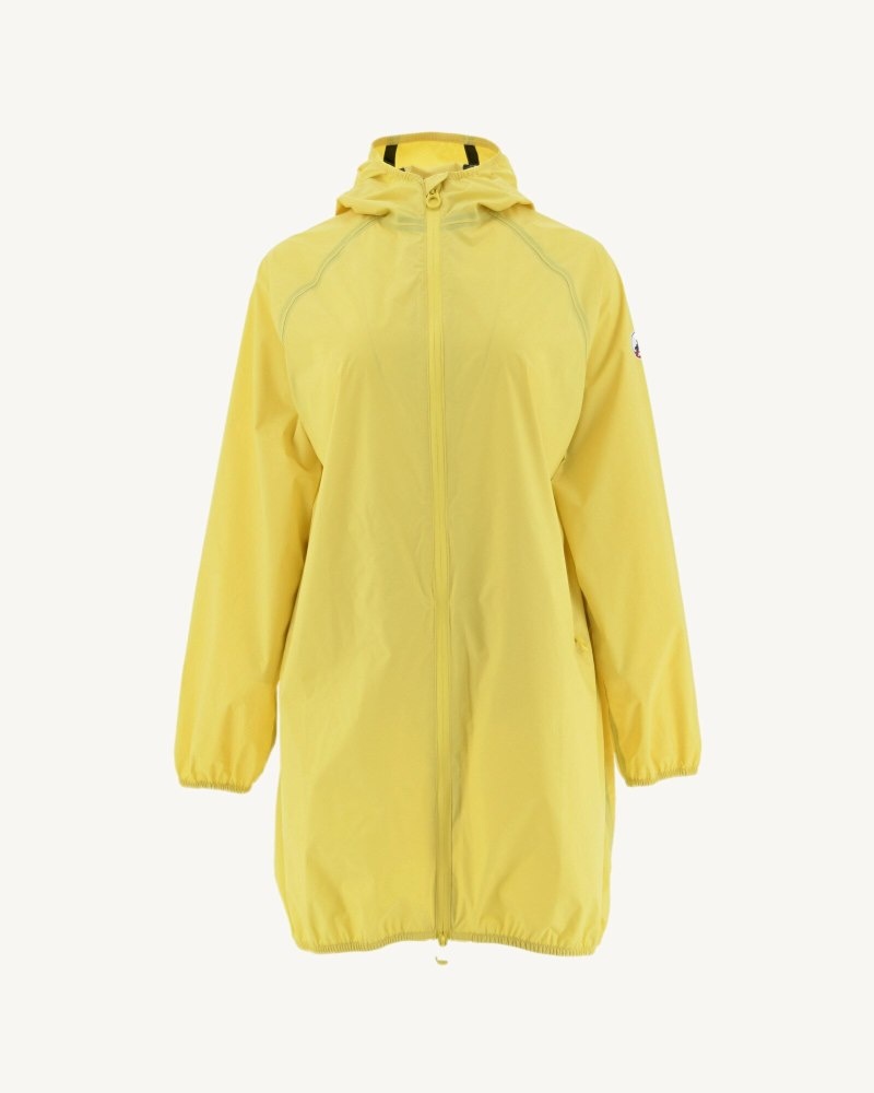 Light Yellow JOTT Copenhagen Long Hooded Women's Jackets | TTL-1014