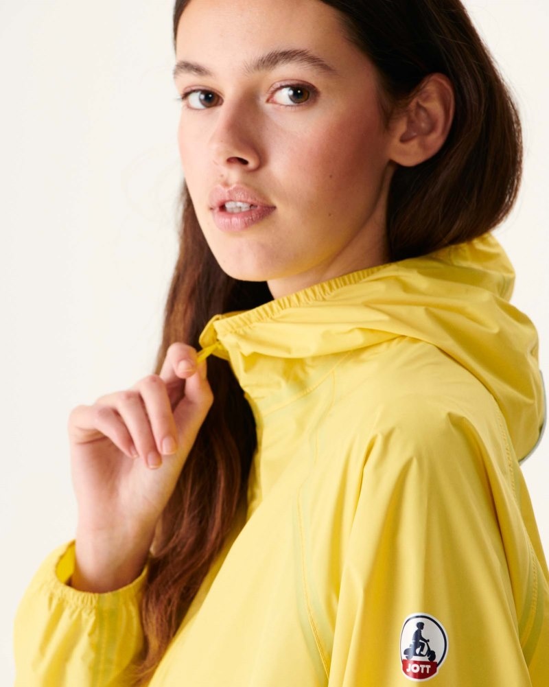 Light Yellow JOTT Copenhagen Long Hooded Women's Jackets | TTL-1014