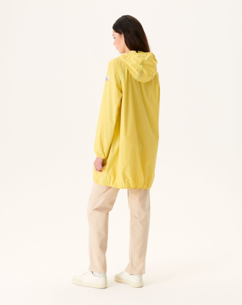 Light Yellow JOTT Copenhagen Long Hooded Women's Jackets | TTL-1014