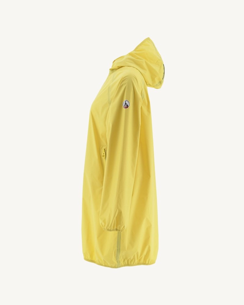 Light Yellow JOTT Copenhagen Long Hooded Women's Jackets | TTL-1014