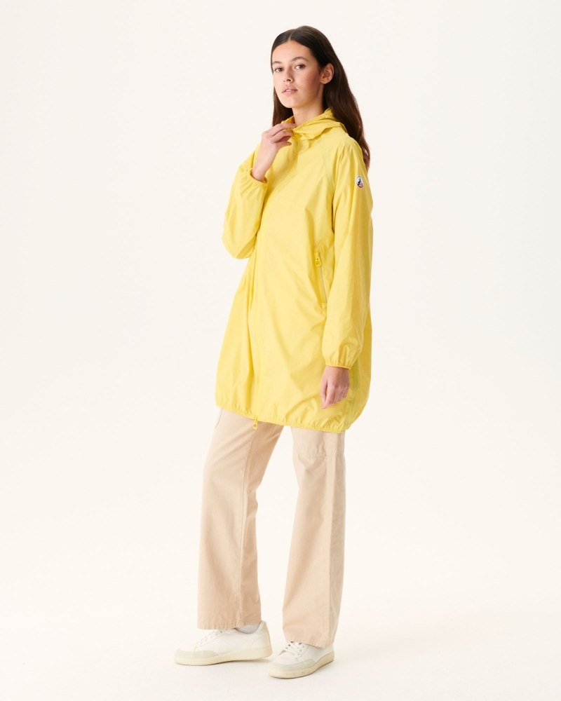 Light Yellow JOTT Copenhagen Long Hooded Women's Jackets | TTL-1014