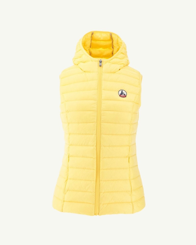 Light Yellow JOTT Mali Lightweight Sleeveless Women's Padded Jackets | DNA-4385