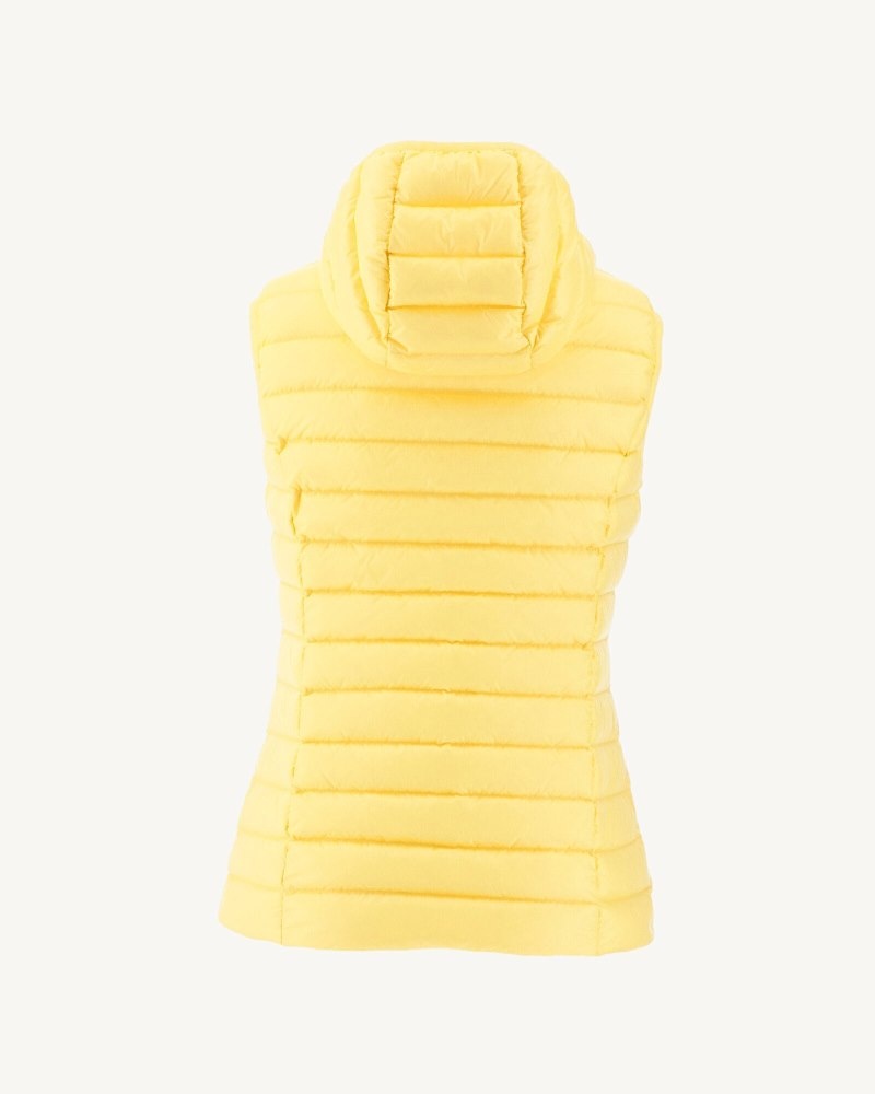 Light Yellow JOTT Mali Lightweight Sleeveless Women's Padded Jackets | DNA-4385