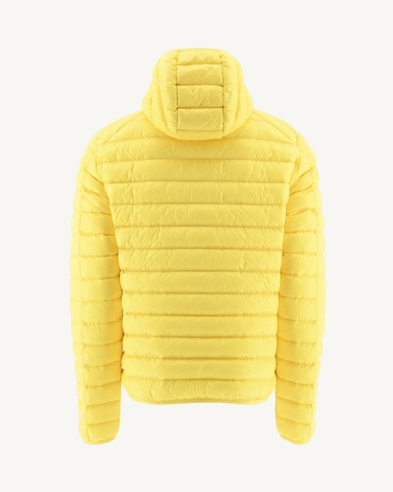 Light Yellow JOTT Nico Lightweight Hooded Men's Down Jackets | EAA-1223