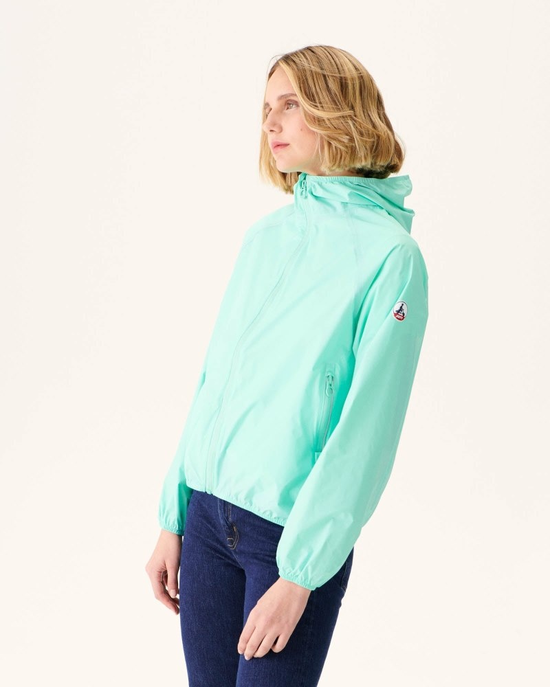 Mint JOTT Singapore Waterproof Hooded Women\'s Jackets | ZZQ-3367