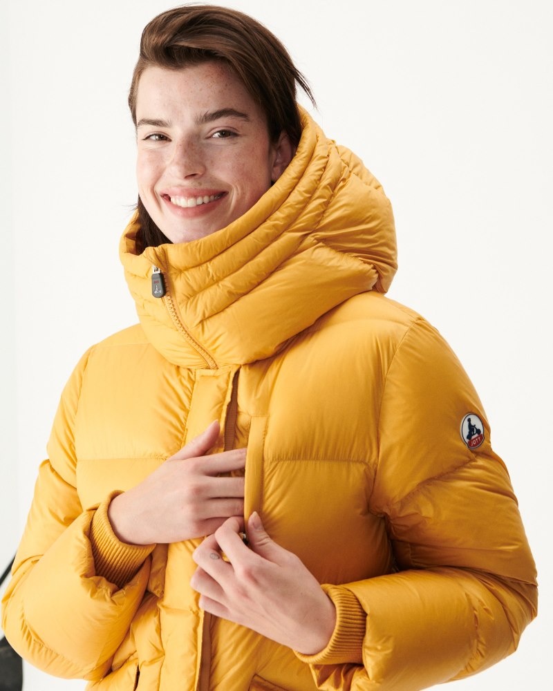 Mustard JOTT Delhi Hooded Women's Down Jackets | QED-8096