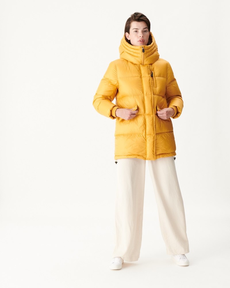 Mustard JOTT Delhi Hooded Women's Down Jackets | QED-8096