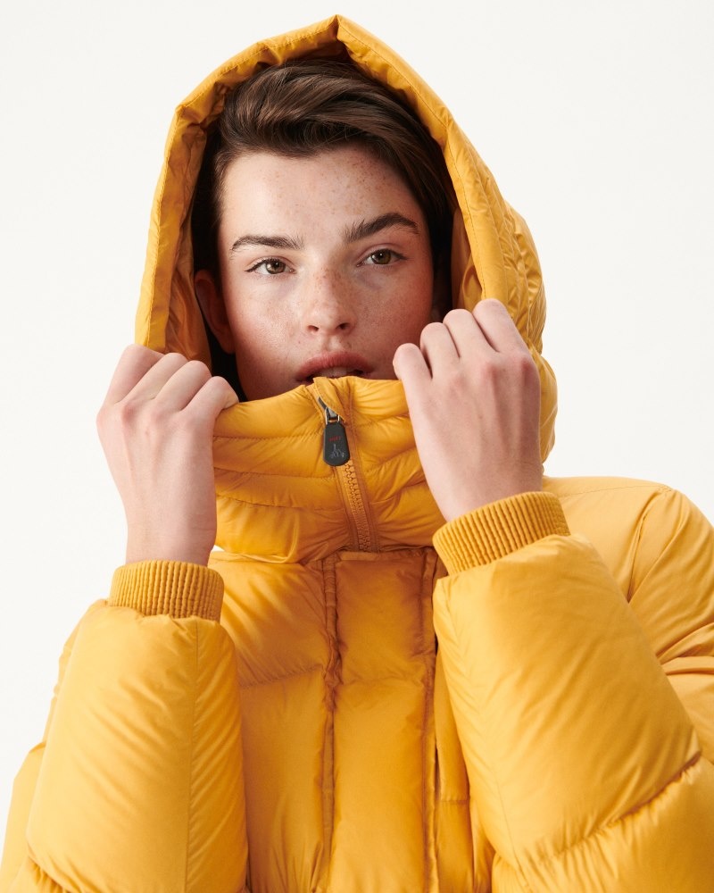 Mustard JOTT Delhi Hooded Women's Down Jackets | QED-8096