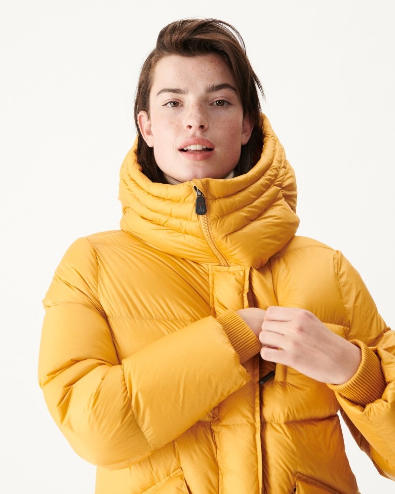 Mustard JOTT Delhi Hooded Women's Down Jackets | QED-8096