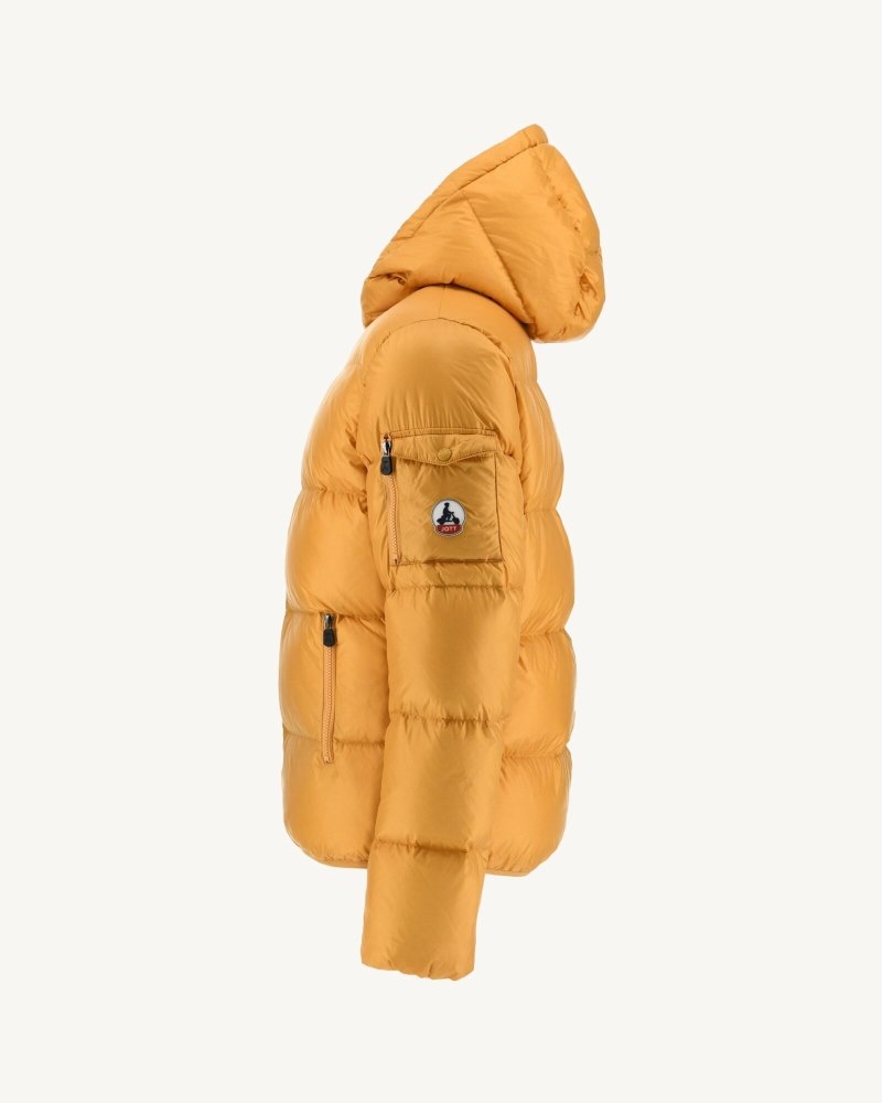 Mustard JOTT Jane Great Cold Hooded Men's Down Jackets | AZB-8007