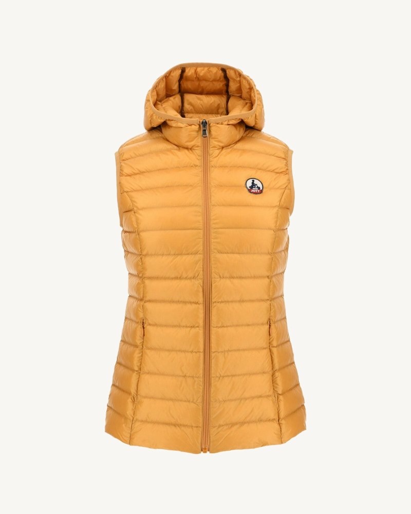 Mustard JOTT Mali Light Sleeveless Women's Padded Jackets | CDC-4763