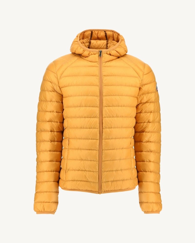 Mustard JOTT Nico Light Hooded Men's Down Jackets | TPO-9866