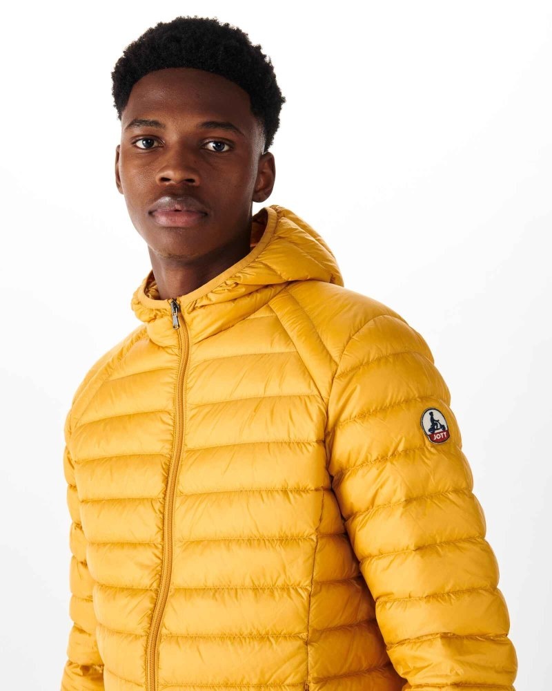 Mustard JOTT Nico Light Hooded Men's Down Jackets | TPO-9866