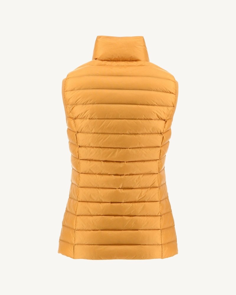 Mustard JOTT Seda Light Sleeveless Women's Down Jackets | WEH-1732