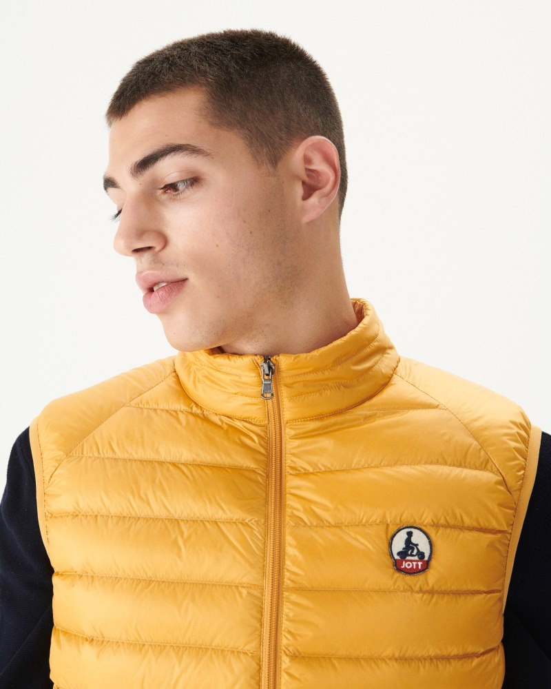 Mustard JOTT Tom Sleeveless Men's Jackets | UVU-7587