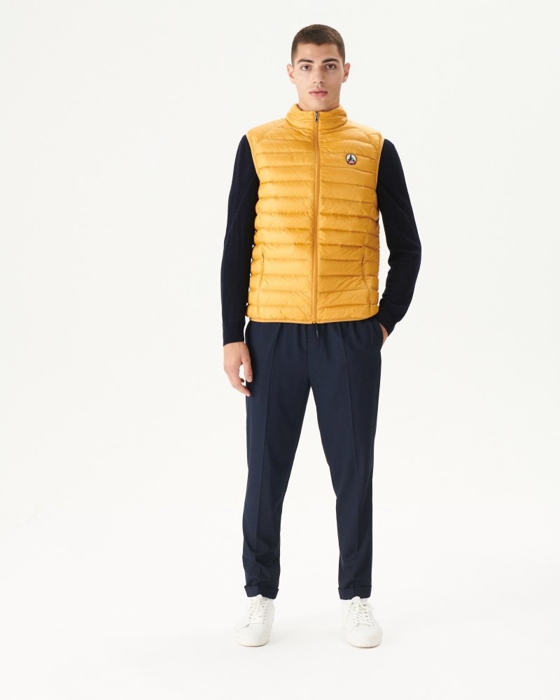 Mustard JOTT Tom Sleeveless Men's Jackets | UVU-7587