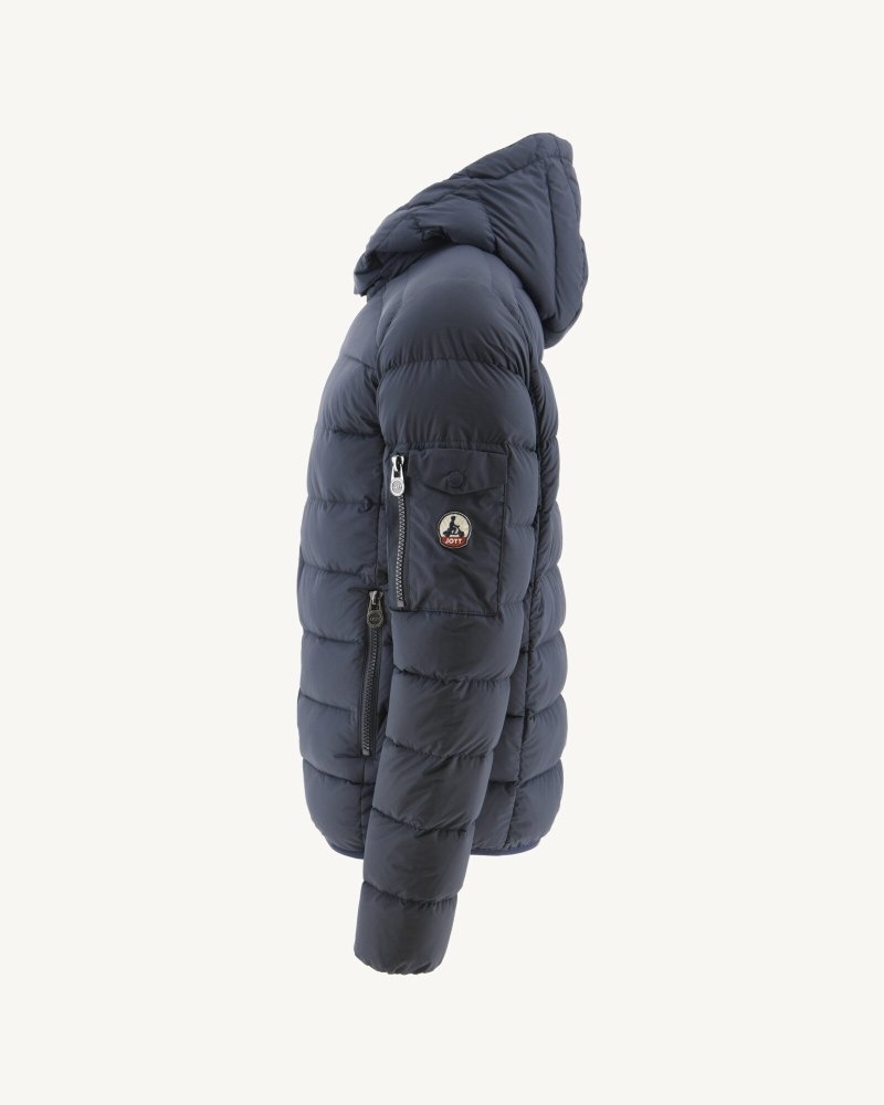 Navy JOTT Adrien Great Cold Hooded Men's Padded Jackets | FFT-6012