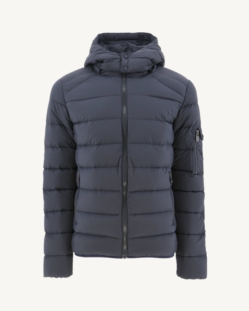 Navy JOTT Adrien Great Cold Hooded Men's Padded Jackets | FFT-6012