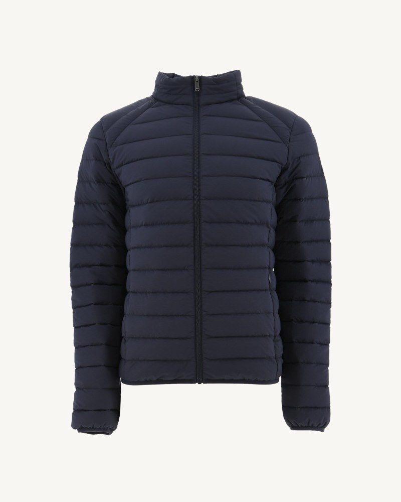 Navy JOTT Aragon Lightweight Stretch Men's Padded Jackets | TNE-0815