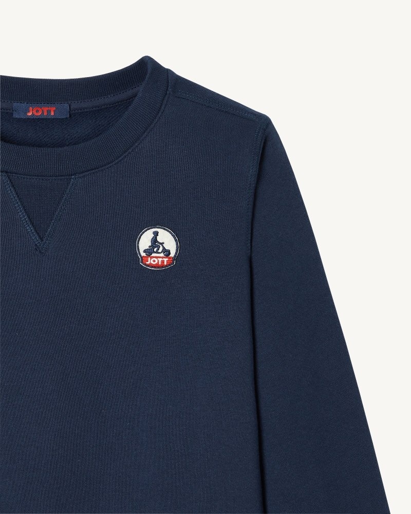 Navy JOTT Barcelos Organic Cotton Kids' Sweatshirts | XTD-2751