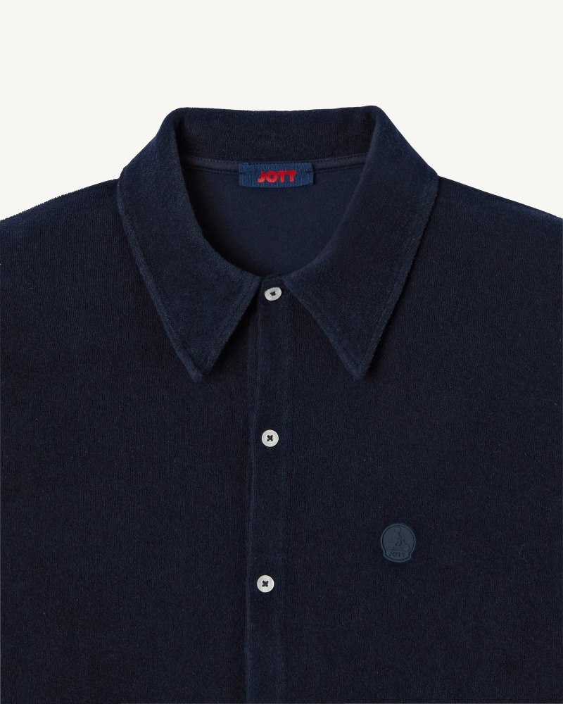 Navy JOTT Castelo Men's Polo Shirts | YKZ-7392