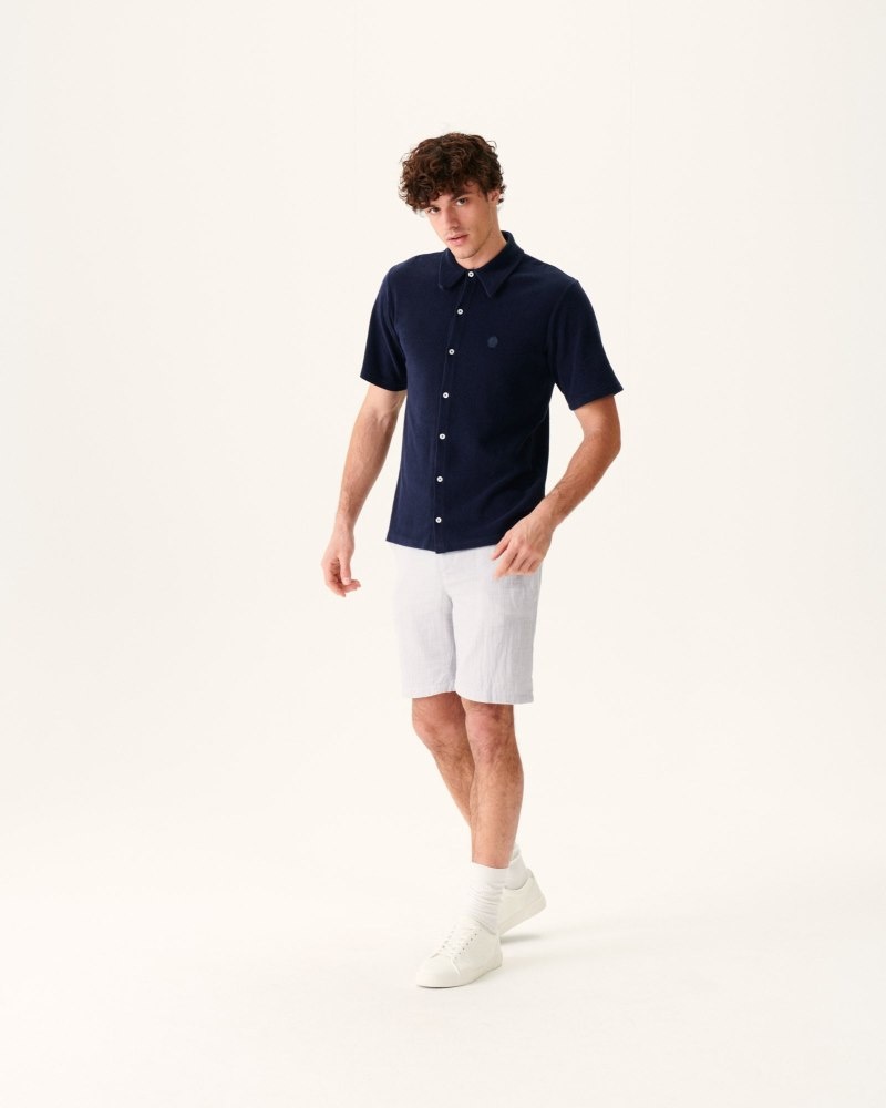 Navy JOTT Castelo Men's Polo Shirts | YKZ-7392