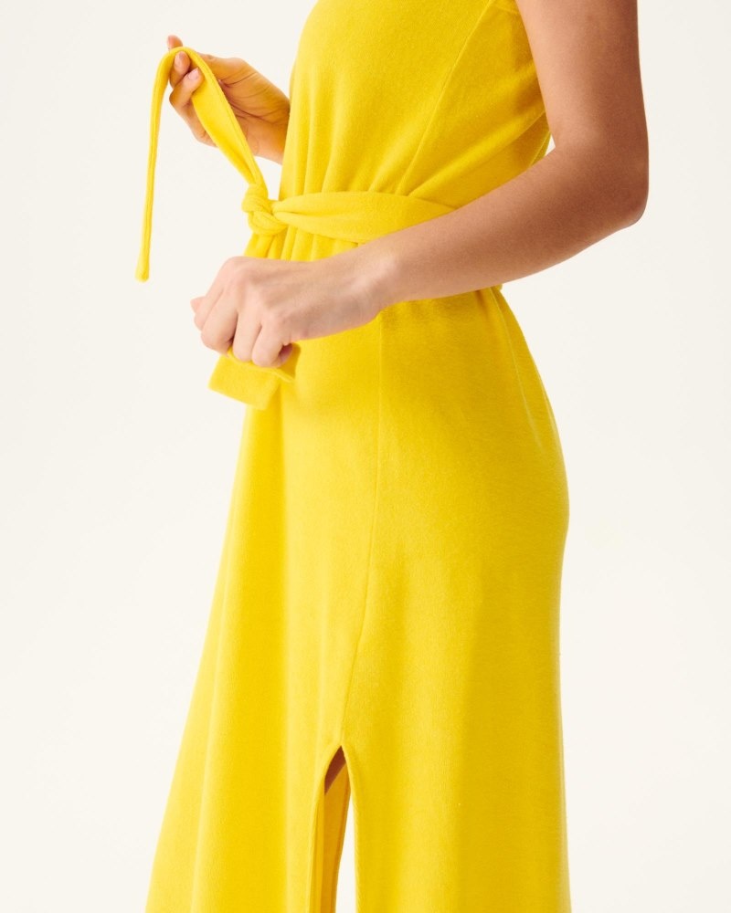 Navy JOTT Citron Ibiza Long Belted Terry Women's Dress | GBZ-3085