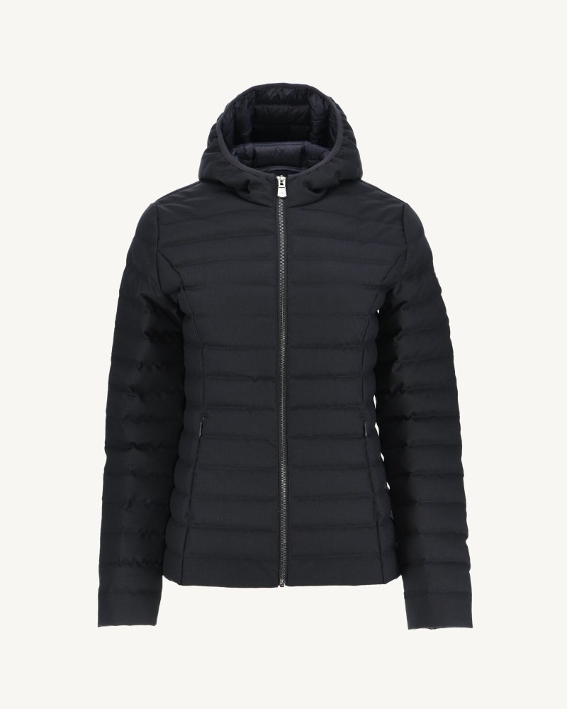 Navy JOTT Cloe Hooded Wool Women's Padded Jackets | WXG-0630