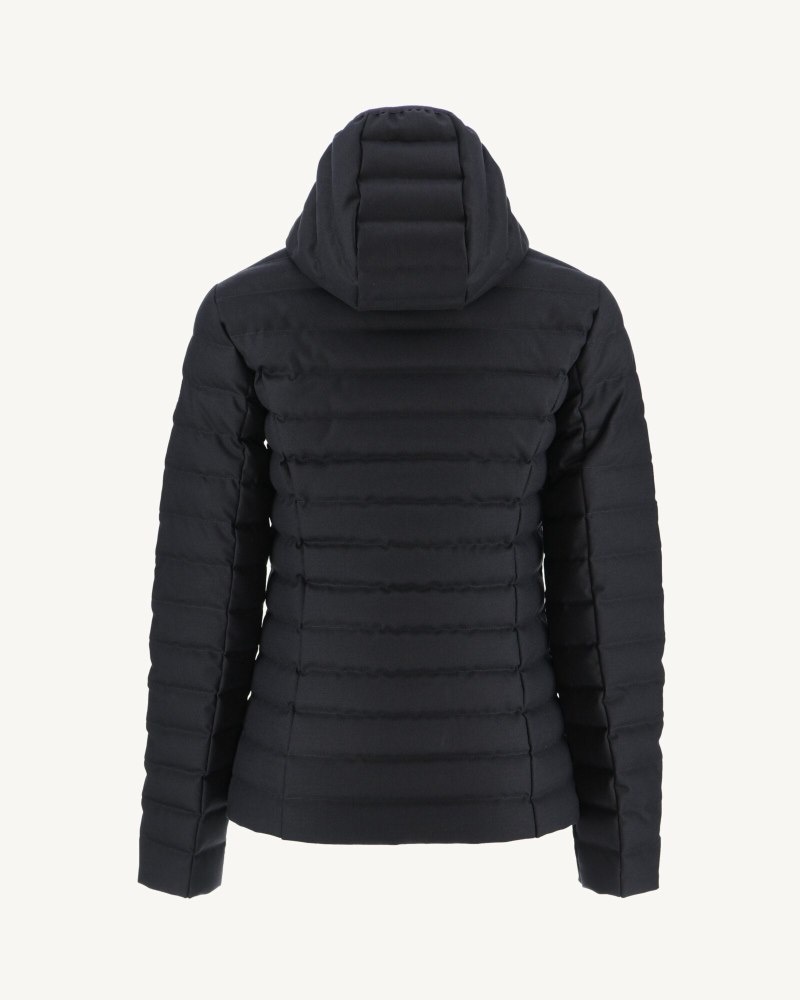 Navy JOTT Cloe Hooded Wool Women's Padded Jackets | WXG-0630