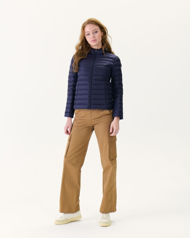 Navy JOTT Cloe Lightweight Hooded Women's Down Jackets | PYZ-2710