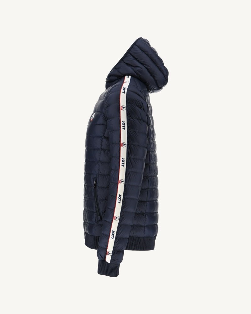 Navy JOTT Colin Hooded Men's Puffer Jackets | PRQ-5197