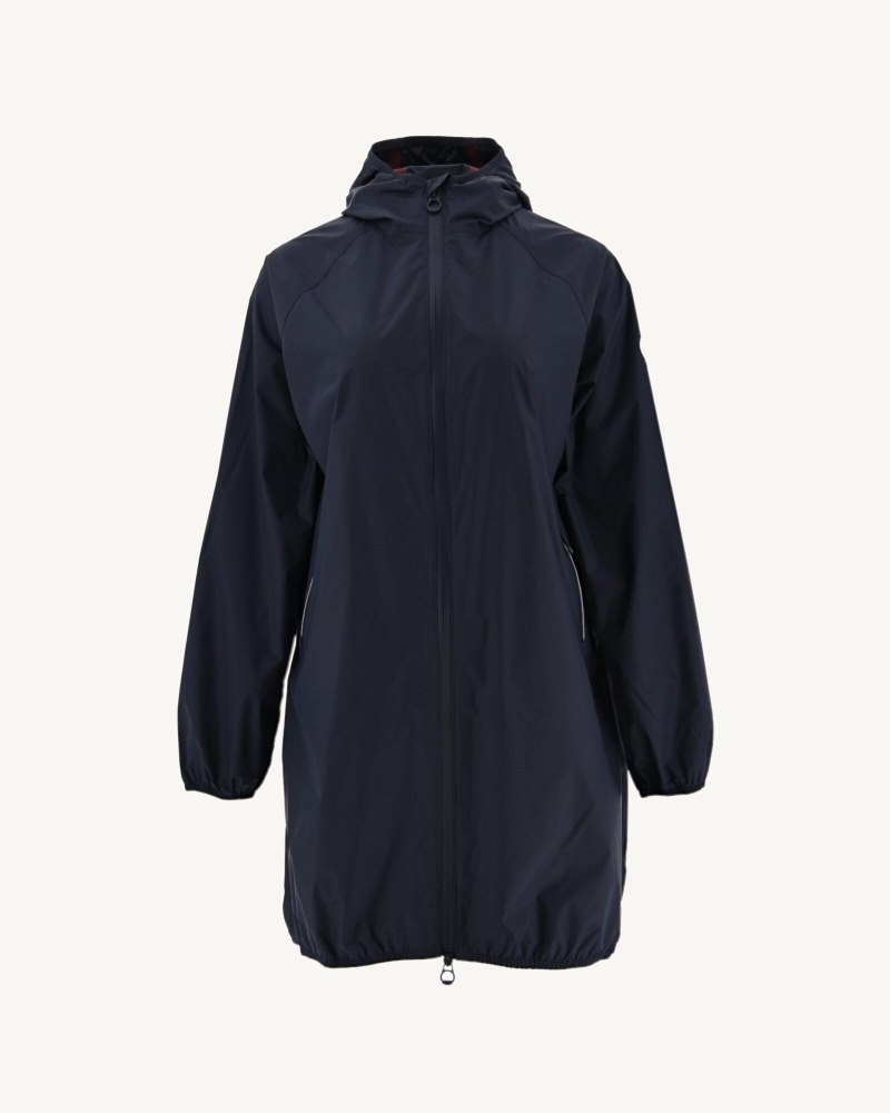 Navy JOTT Copenhagen Long Hooded Women's Jackets | WBX-5316